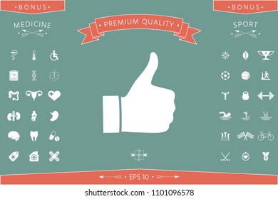 Thumb up gesture - icon