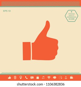 Thumb up gesture - icon