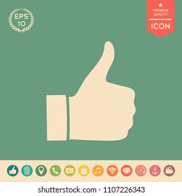 Thumb up gesture - icon