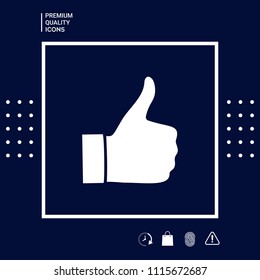 Thumb up gesture - icon