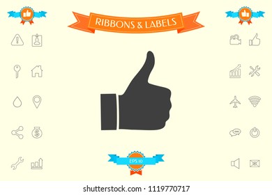 Thumb up gesture - icon