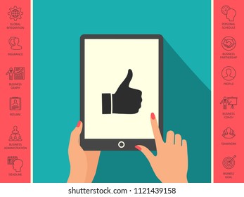 Thumb up gesture - icon