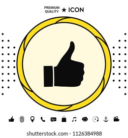 Thumb up gesture - icon