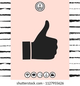 Thumb up gesture - icon