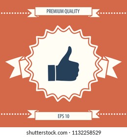 Thumb up gesture - icon