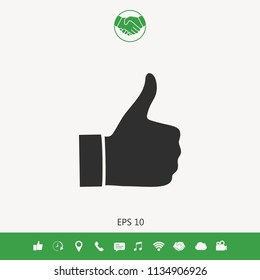 Thumb up gesture - icon