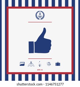 Thumb up gesture - icon