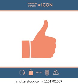 Thumb up gesture - icon