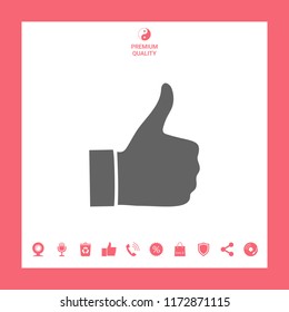 Thumb up gesture - icon