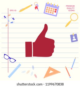 Thumb up gesture - icon