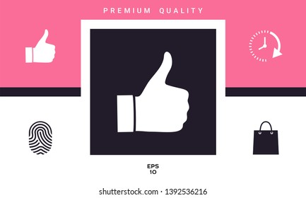 Thumb up gesture - icon