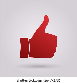 Thumb up gesture - icon.