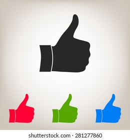 Thumb up gesture - icon.