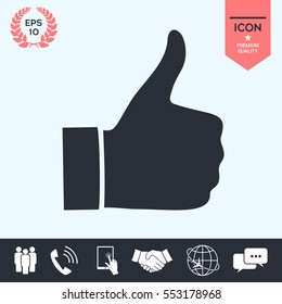Thumb up gesture - icon