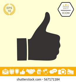 Thumb up gesture - icon