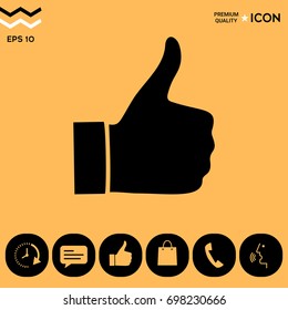 Thumb up gesture - icon