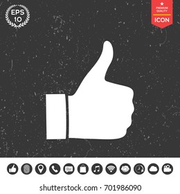 Thumb up gesture - icon