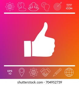 Thumb up gesture - icon