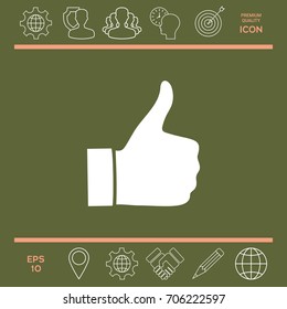 Thumb up gesture - icon