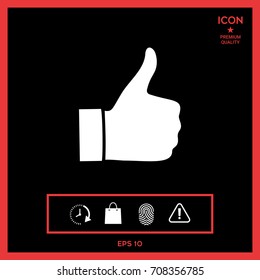 Thumb up gesture - icon