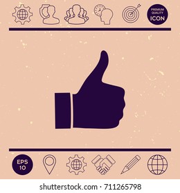 Thumb up gesture - icon