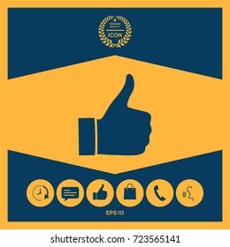 Thumb up gesture - icon
