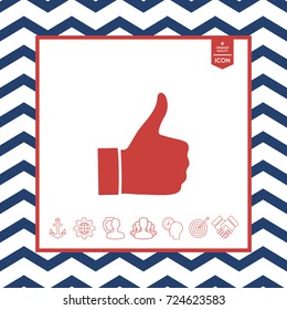 Thumb up gesture - icon