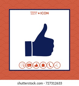 Thumb up gesture - icon