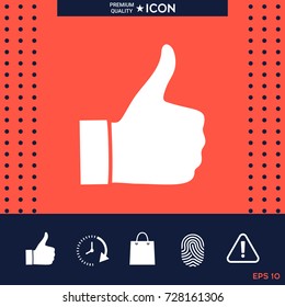Thumb up gesture - icon