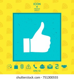 Thumb up gesture - icon