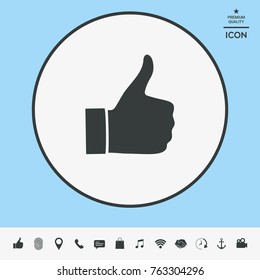 Thumb up gesture - icon