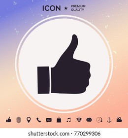 Thumb up gesture - icon