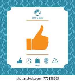 Thumb up gesture - icon