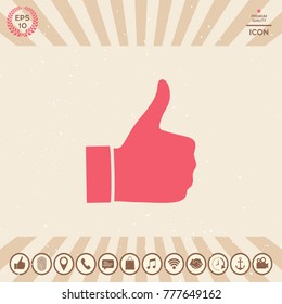 Thumb up gesture - icon