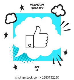 Thumb up gesture icon, elements for your design