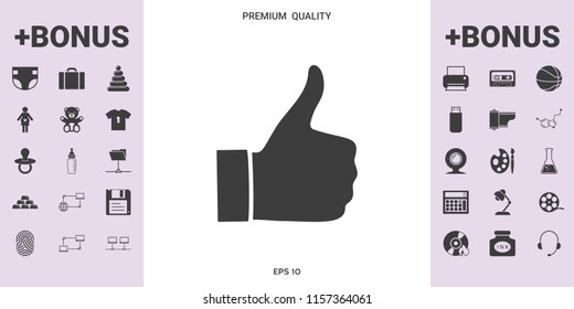 Thumb up gesture - icon - graphic elements for your design