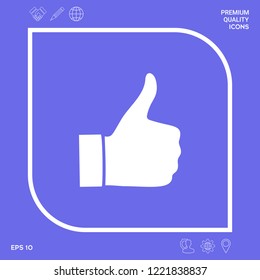 Thumb up gesture - icon. Graphic elements for your design