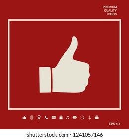 Thumb up gesture - icon. Graphic elements for your design