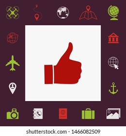Thumb up gesture - icon. Graphic elements for your design