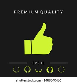 Thumb up gesture - icon. Graphic elements for your design