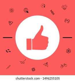 Thumb up gesture - icon. Graphic elements for your design