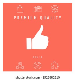 Thumb up gesture - icon. Graphic elements for your design