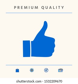Thumb up gesture - icon. Graphic elements for your design