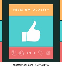 Thumb up gesture - icon. Graphic elements for your design