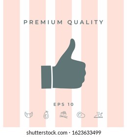 Thumb up gesture - icon. Graphic elements for your design