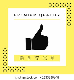 Thumb up gesture - icon. Graphic elements for your design