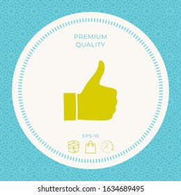 Thumb up gesture - icon. Graphic elements for your design