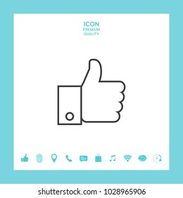 Thumb up gesture line icon