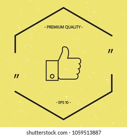 Thumb up gesture line icon