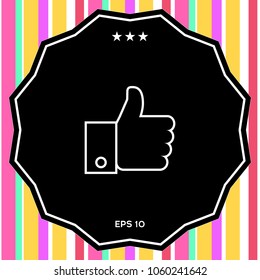 Thumb up gesture line icon